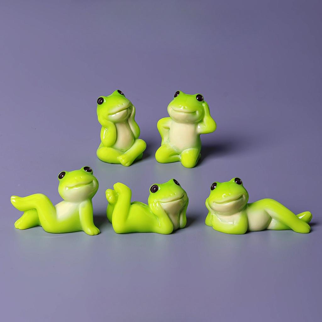 Creative Cartoon, Funny Frog Doll, Micro Landscape Accessories, Resin Crafts, Car Desktop Ornaments