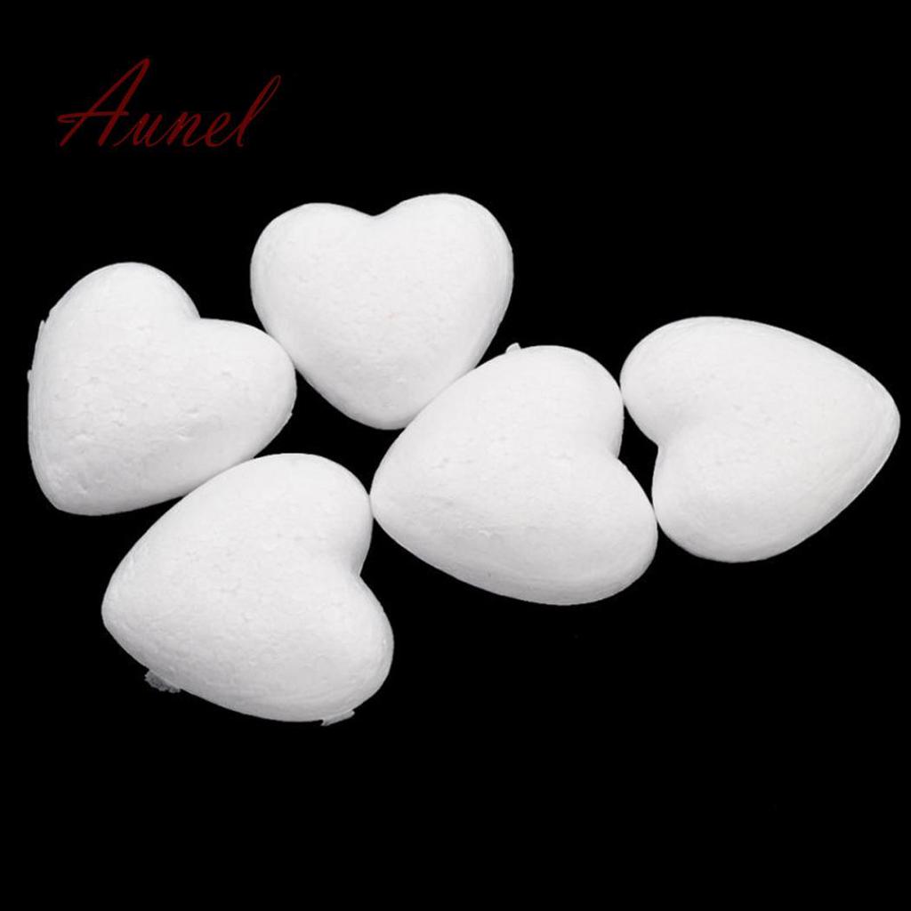 DIY White Foam Styrofoam Polystyrene Modelling Craft Heart Shape Party Decor