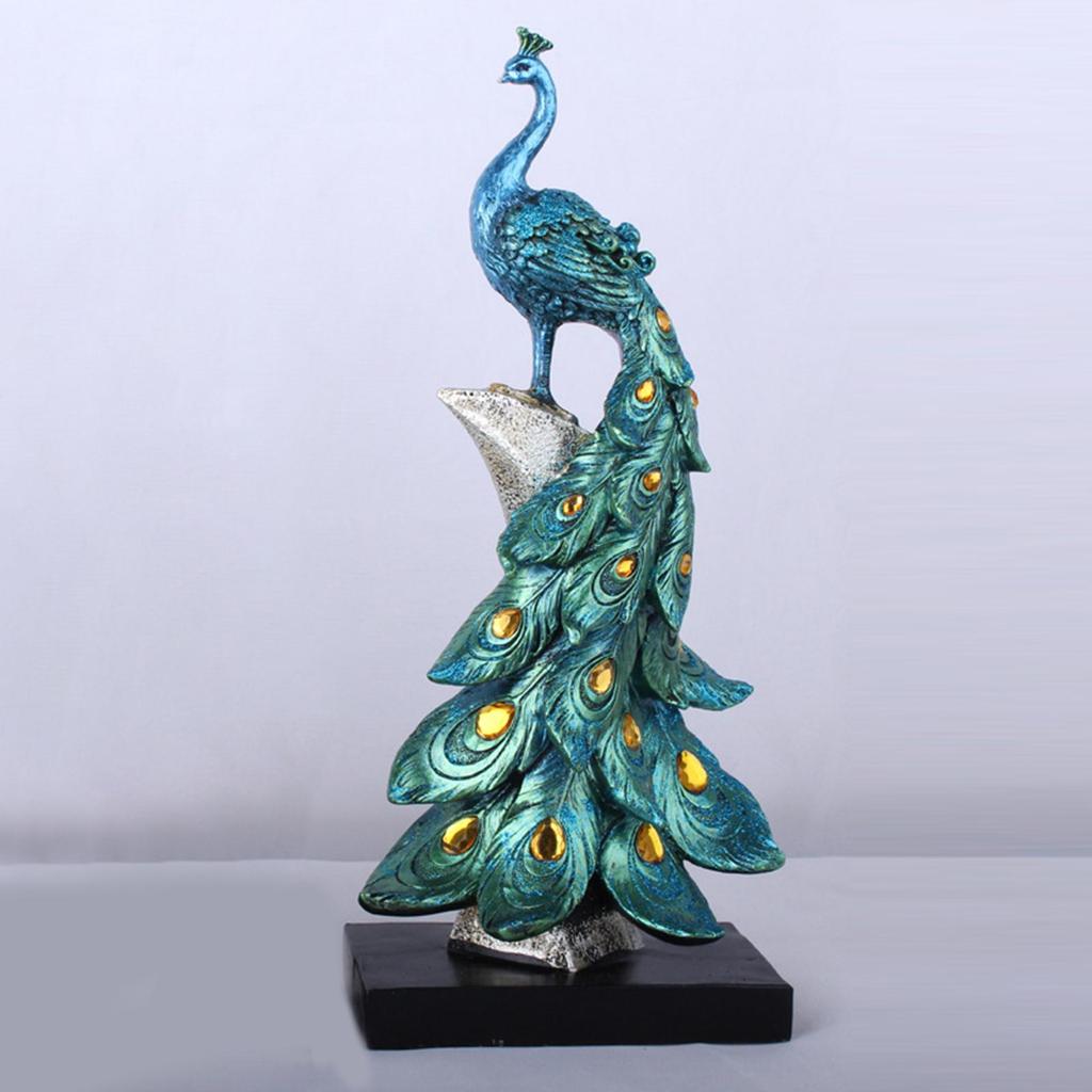 Peacock Statue Home Decoration Gift for Home Desktop Wedding Bookshelf Decor for Art