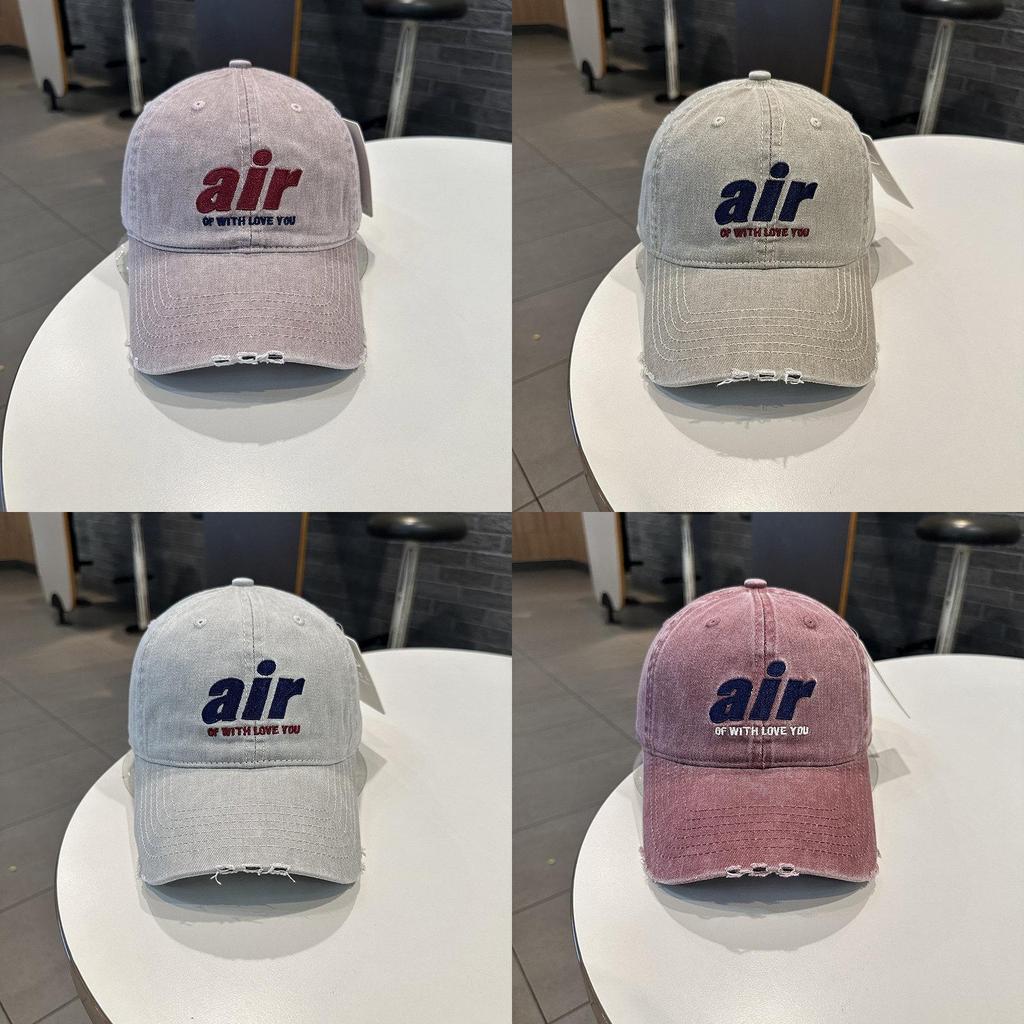 Retro Koreanischer Stil Baumwoll-Baseballkappe Mit Gestickten Buchstaben Für Freizeitkleidung