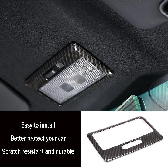 Car Accessories Fit for Subaru BRZ Toyota 86 2012-2020 Reading Lamp Light Cover Decorative Trim (Carbon Fiber Style) ABS 1 PC