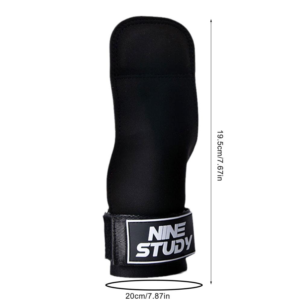 Double Layers PU Leather Gloves Wrist Straps for Weight lifting Grips Women Men GYM Deadlift Training Bench Press Pull-up Gloves