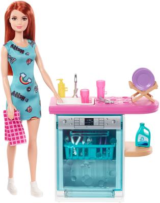 Conjunto de Mobiliário de Interior Barbie com Lava-louças de Cozinha