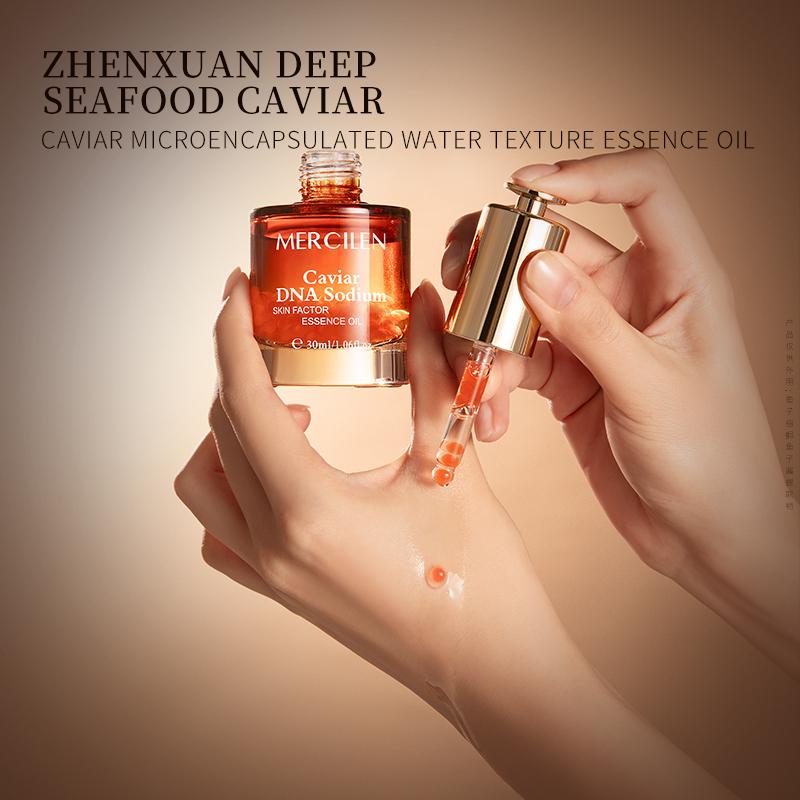 MERCILEN Caviar DNA Sodium Muscle Anti-Wrinkle Essence Oil 30 ml Hydratační zpevňující esence Essence Anti-Wrinkle Skin Care Oil