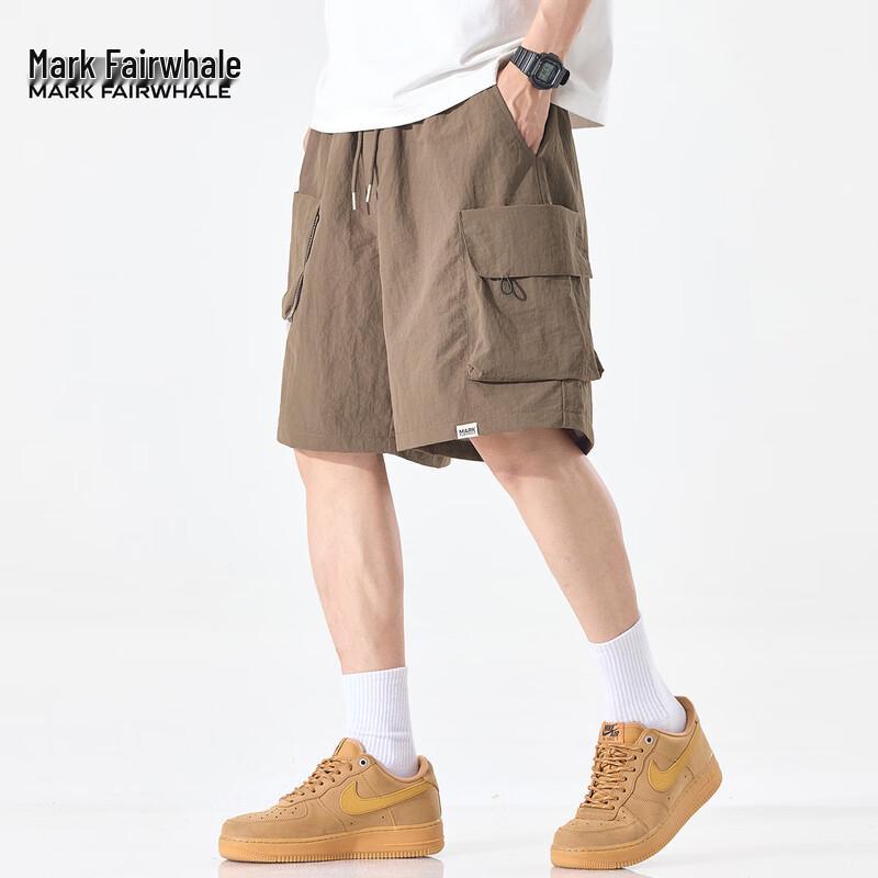 Mark Fairwhale Men's Ice Silk Loose Fit Cargo Shorts