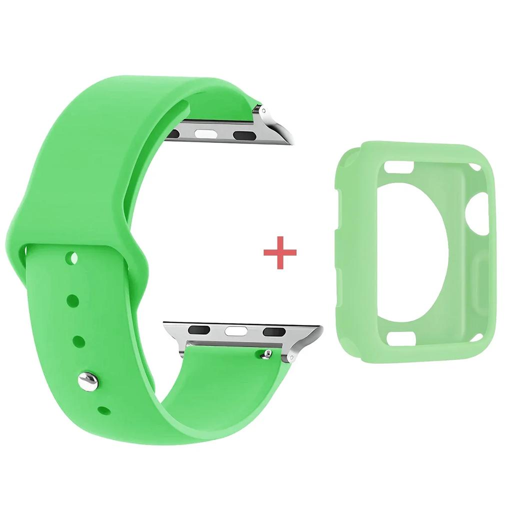 Custodia in TPU+Cinturino per Apple Watch Band 46 42 44 41 40mm 45mm 49mm Protezioni Schermo per Apple IWatch Serie 11 10 9 8 7 6 band