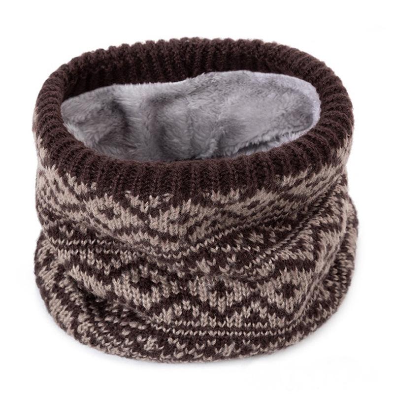 Thick Knit Fleece-Lined Snood: Winter Neck Warmer for Outdoor Cycling