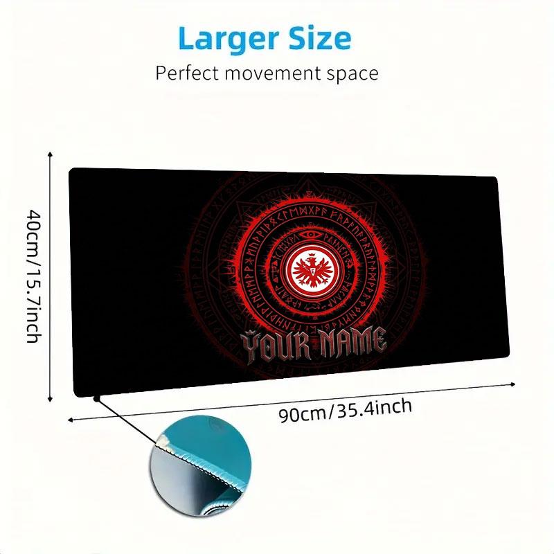 Eintracht Frankfurt Custom Name Large Size Mouse Pad Large Gaming Table Cushion Non-slip Laptop Tablet Big Mousepad XXL Mat Mini PC Playmat With Lock 