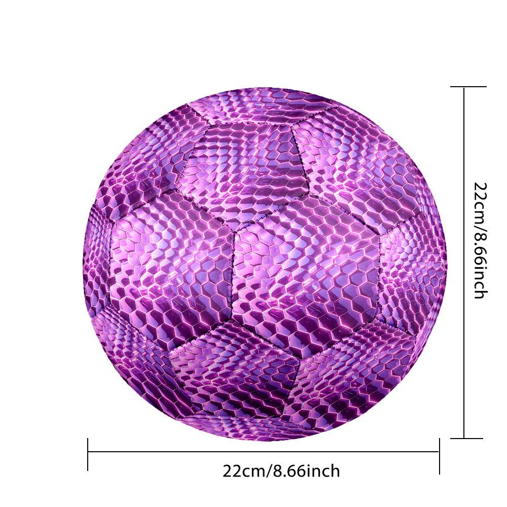 1pc Purple Honeycomb Size 5 Soccer Ball Professional Match Training Football Indoor &Outdoor Sports Ball Lightweight Durable C6556