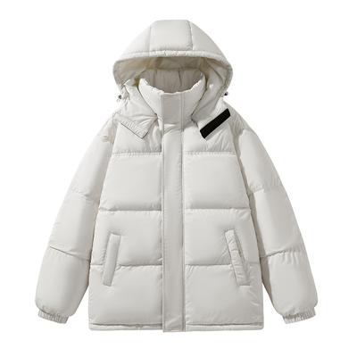 Chaqueta de Plumas para Hombre Nueva Invierno con Capucha Multicolor Versátil Cálida y Fría Casual Moda Color Sólido Cuello Alto
