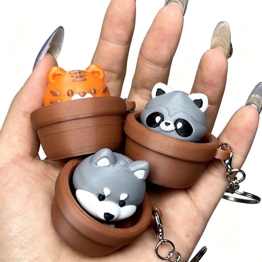 Key Ring Keycap Clicker Pendant Button Press Keyboard Fidgets Keychain Keyring Accessories
