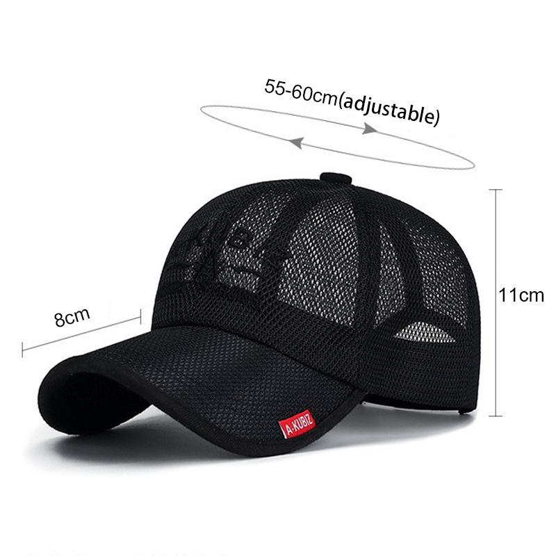 Summer Mesh Breathable Baseball Cap Men Women Outdoor Fishing Shade Cap Sun Protection Trucker Hat Casual Sports Duck Tongue Cap