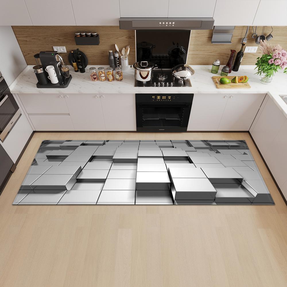 Entrance Door Mat Kitchen Bedroom Carpet Non-slip Floor Corridor Balcony Carpet Modern Pattern Floor Mat Can Be Customized