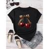 New Summer Women T Shirt Fashion Cherry Bow Print Short Sleeve T-Shirts Casual Streetwear Hip Hop Y2k Clothes Tops