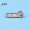 Coffee Lover Brooch Pin, Slogan Design Brooch, Thickened Zinc Alloy Badge, Enamel Paint Stable Buckle Pins for Clothes Hats Backpacks Pin