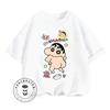 Summer Hit Crayon Shin-chan Animated Cartoon Character Print Design O-neck Soft and Comfortable Summer Kids Short-sleeved Shirt