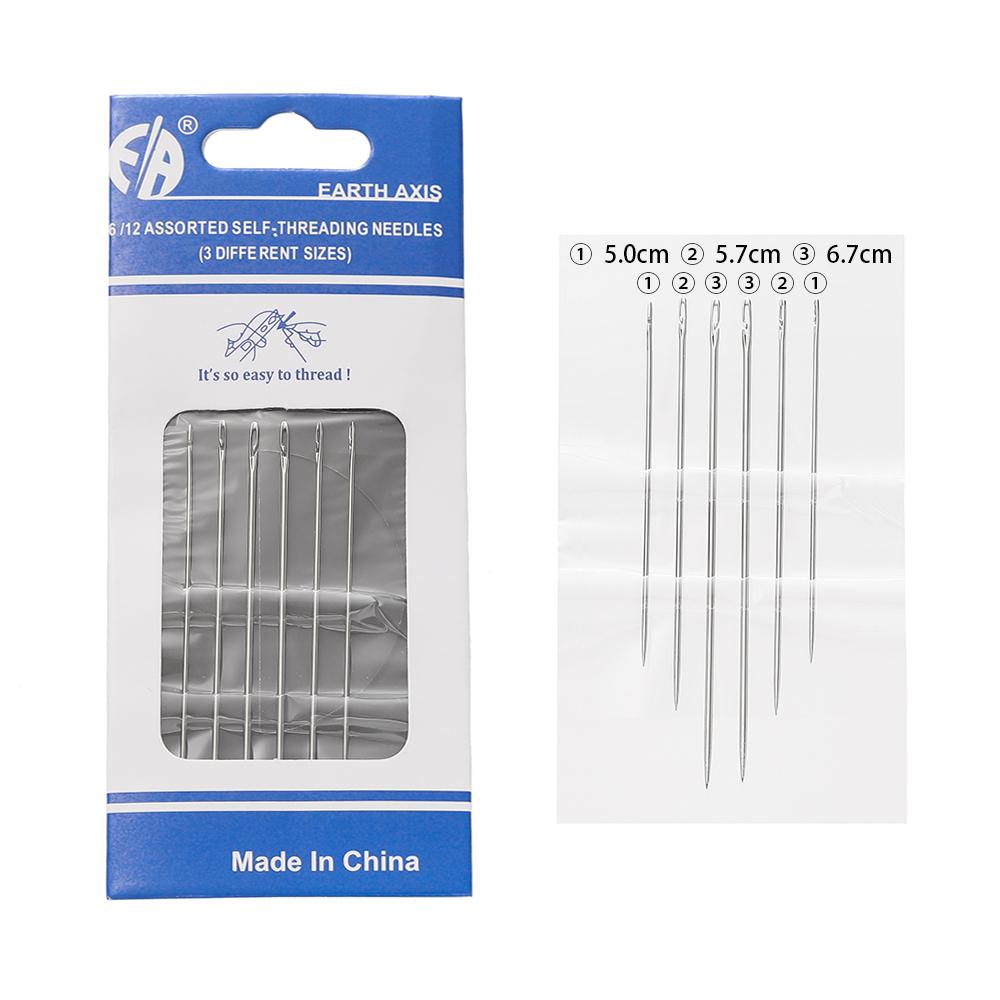 Side Hole Blind Sewing Needles Elderly Self Threading Needle Household DIY Jewelry Beading Sewing Tool Embroidery Mending Needle