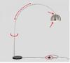 SPobeap Arched Floor Lamp, Stylish Nordic Design with Foot Switch, Remote Control, LED Bulb, Dimmable, Color-Changing, and Extendable, Perfect for
