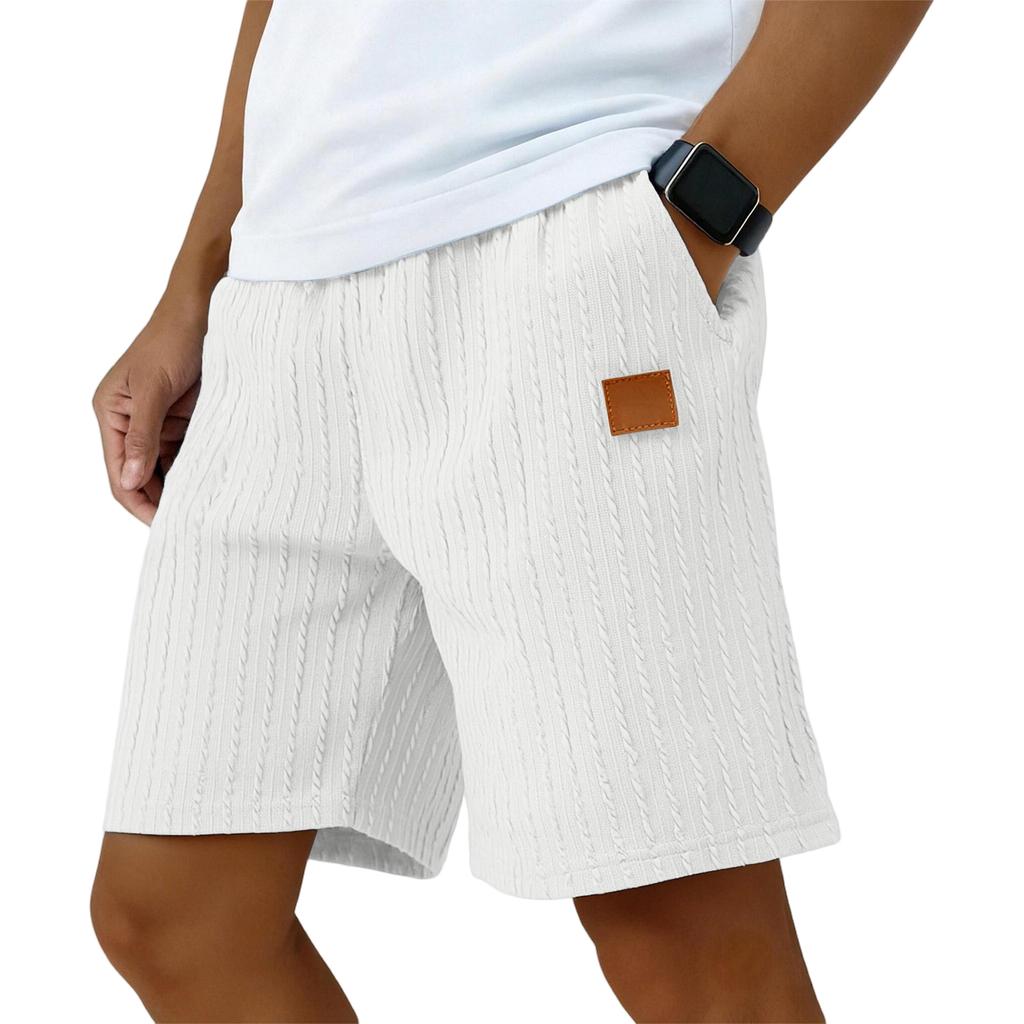 Men's Casual Shorts Elastic Waist Drawstring Beach Running Workout Short Lightweight Loose Summer Shorts