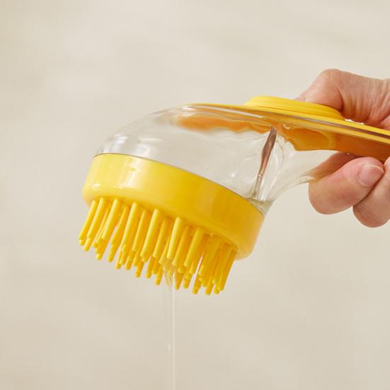 Kartáč na koupání pro domácí mazlíčky Dávkovač mýdla a šamponu Masážní mycí houba pro psy a kočky s dlouhou a krátkou srstí