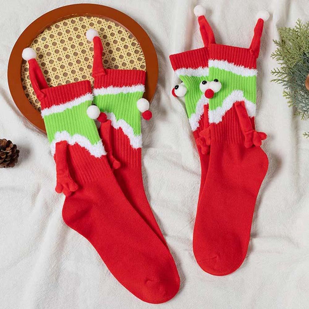 New Year Gifts Long Tube Hose Socks Breathable Cartoon Xmas Socks  Streetwear