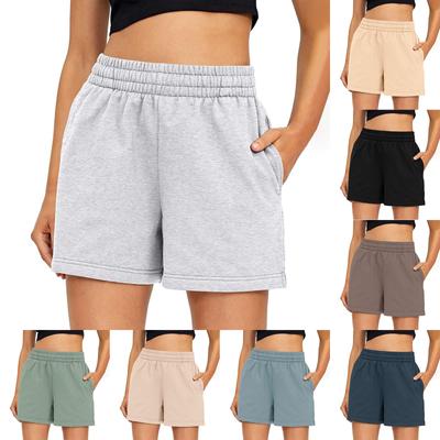 Short d'été décontracté pour femme, confortable, taille haute, élastique, avec poches