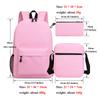 Anime Naruto Starry Sky Teen Student School Bag Three-Piece Set Men'S And Women'S Backpacks Satchel Pencil Bag
