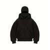 High-Weight Double Hooded Iron Zipper Sweatshirt - Youth Solid Color for Autumn/Winter 
