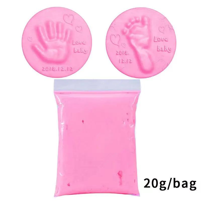 Baby DIY Hand and Footprint Soft Clay Fluffy Material, Baby Care Hand Print And Foot Print Mud, Handprint Fingerprint