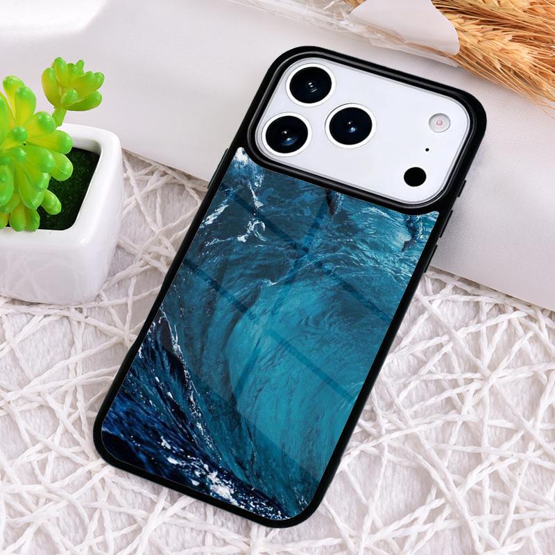 Blue Ocean Waves Sea Phone Case for iPhone 17 Air 16 15 11 12 14 13 Pro Max Shockproof Cover