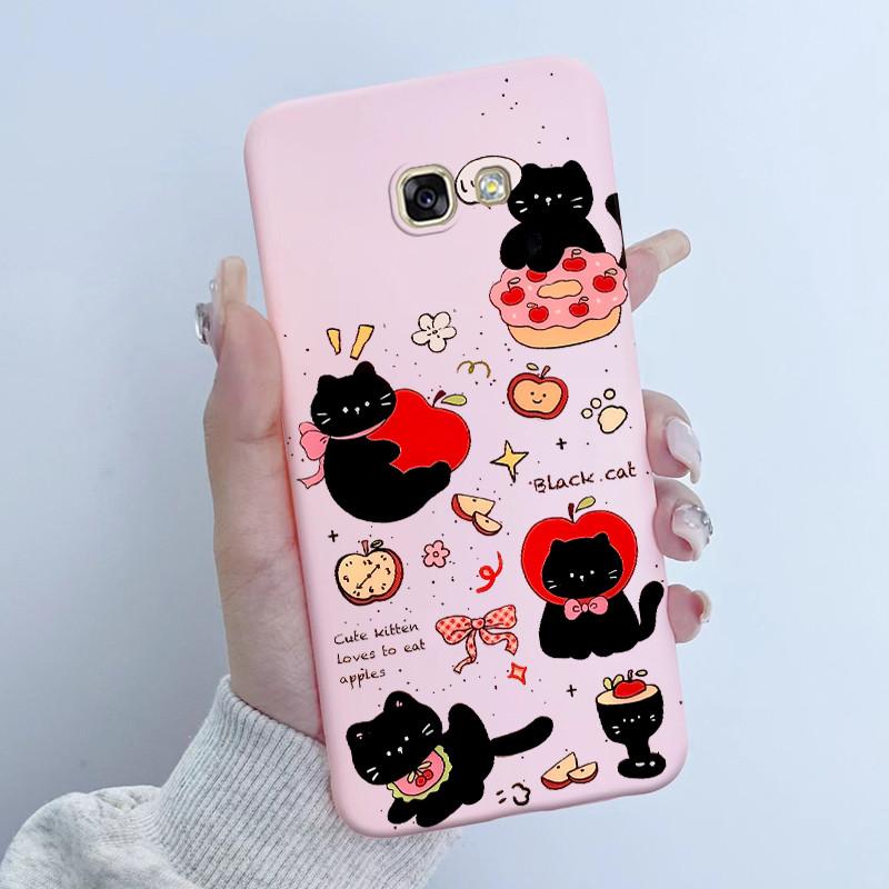 For Samsung Galaxy A5 2016 A7 2017 Phone Case Flower Girls Design Soft Silicone TPU Back Housing for SM-A510F A520F A720F Covers