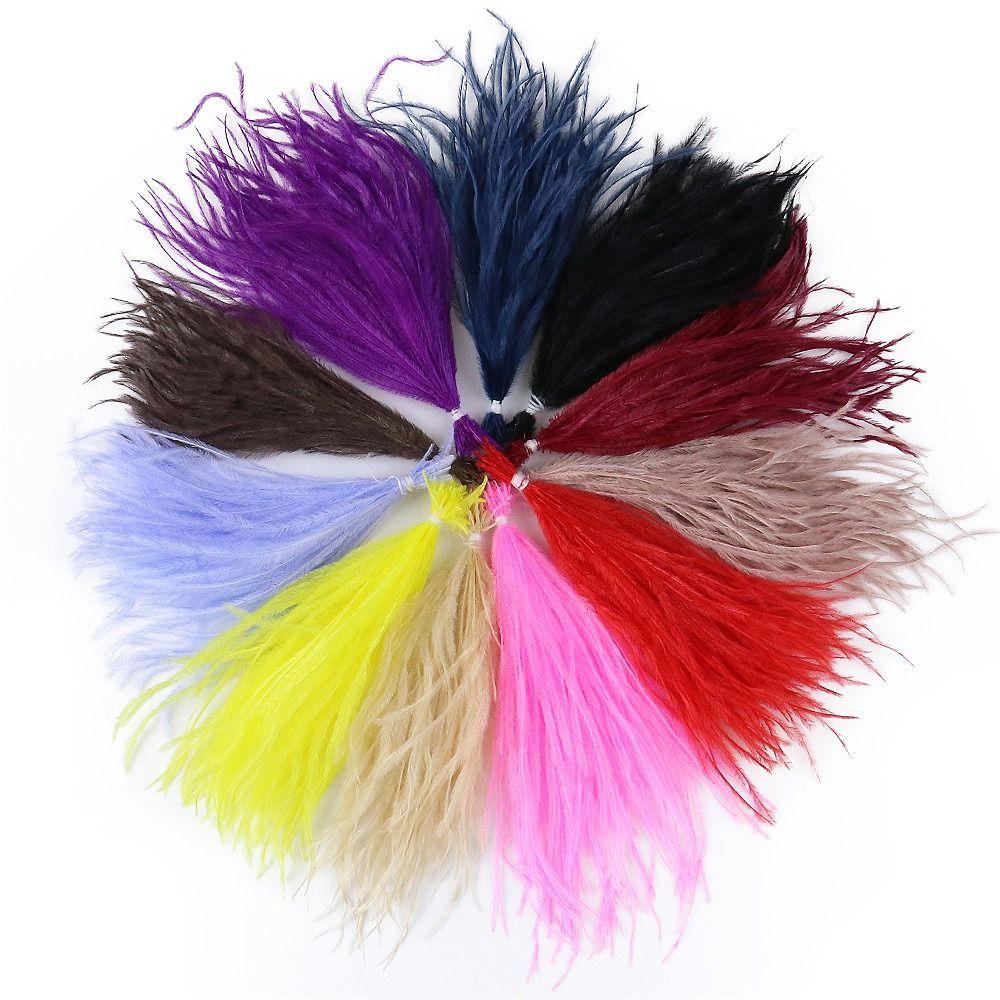 100Pcs DIY Ostrich Feathers Loose Plumas Decorativas for Craft Jewelry Making Accessory