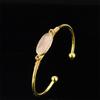 Hand-Wound Natural Stone Crystal Stone Moonstone Gold Hemming Bracelet Bracelet Bracelet B15