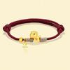 2026 Year of the Horse Red Rope Bracelet: Hand-Woven Sand Gold Horse Charm, Perfect New Year Gift