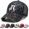 Letter R Embroidered Baseball Hat Stylish Sun Protection Peaked Cap Gift Fashion
