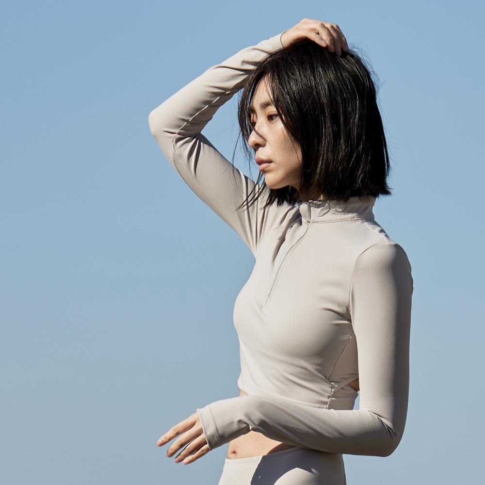 Kanalweeo Neutral Half-Zip Long Sleeve Taupe