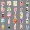 50-Piece Ins Style Fresh Beverage Bottle & Laptop PVC Sticker Set