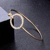 4 Pezzi/Set Donne Nodo Freccia Strass Intarsiato Ciondolo Cerchio Bracciale Rigido Gioielli