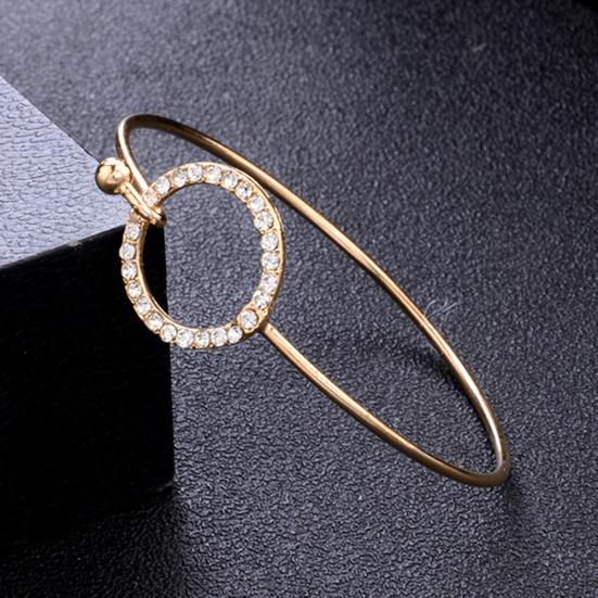 4 Pezzi/Set Donne Nodo Freccia Strass Intarsiato Ciondolo Cerchio Bracciale Rigido Gioielli