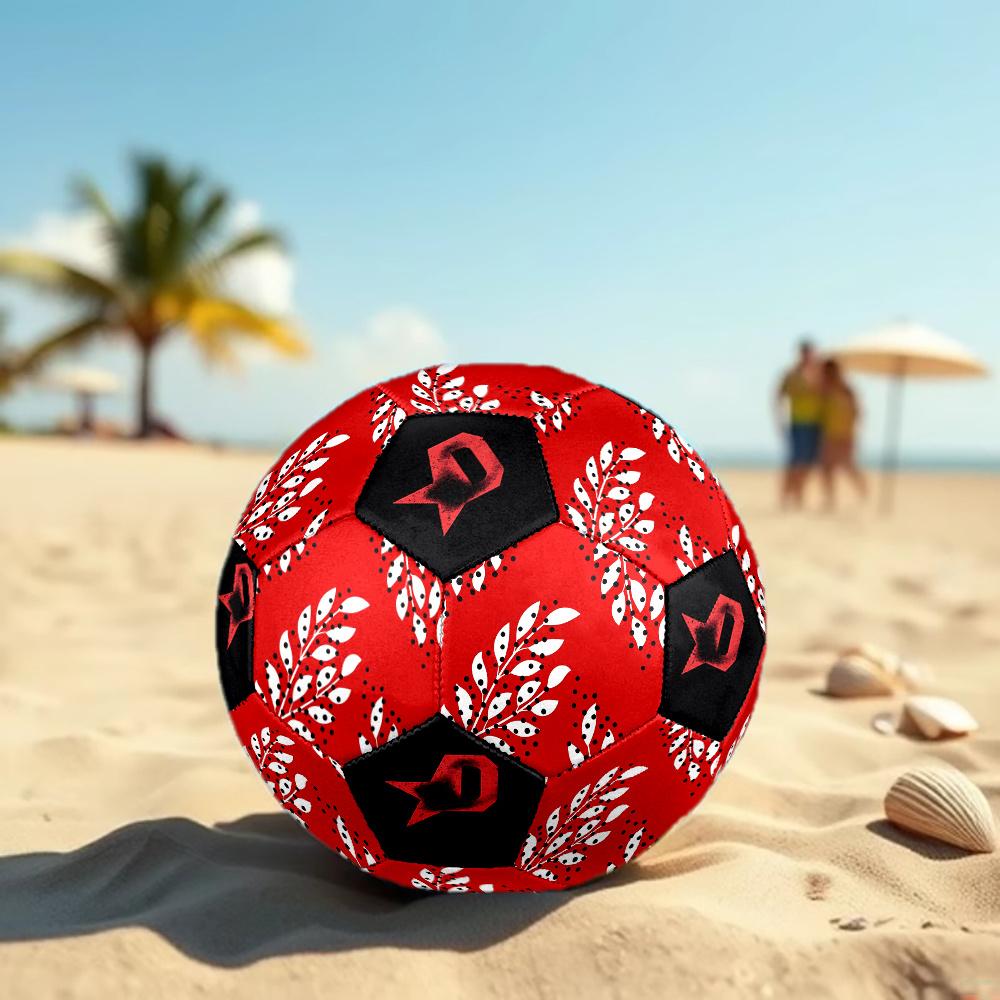 1PC White Leaf Powerful Symbol Soccer Ball Size 5 Football Machine Sewn Indoor/Outdoor Universal Football Gift W11