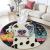 Dalmatian Pattern Round rug,Carpet Rug for Living Room Bedroom  Playroom ,Non-slip Floor Mat,Holiday Gifts and Birthday Gifts.