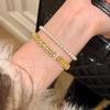 Geometric Zircon Copper Coin Bracelet For Women Gift Gift Giving