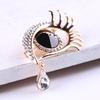 Brooch Angel Teardrop Shinny Alloy Stylish Long Eyelash Brooch for Banquet