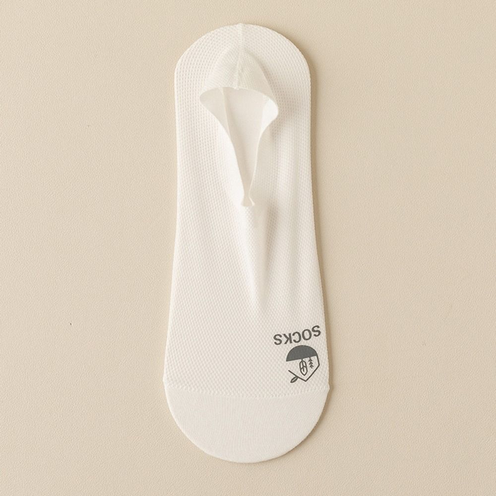 

Короткие Модные Дышащие Удобные Носки-лодочки Носки-тапочки Однотонные Мужские Носки Сетчатые Носки белый