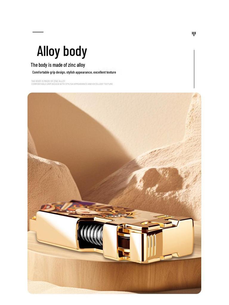 Creative Retro Flint God of Wealth Lighter with Color Print