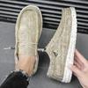 Fashion New Spring Summer Men's Vulcanized Shoes Comfortable Breathable Canvas Shoes Men's Flat Shoes Soft  Big Size 48