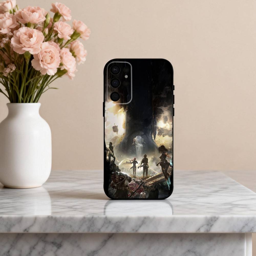 G-Game Clair O-Obscur E-Expedition 33 Phone Case For Samsung S25,24,23,22,30,21,10,9,Ultra,Plus,Lite,FE,4,5 G Soft Black Case Samsung S22plus5G