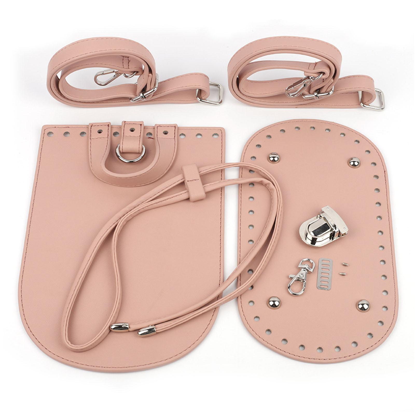 

Женская сумка из искусственной кожи своими руками, сумка на плечо, нижняя часть с фурнитурой, аксессуары для ручного изготовления, инструмент для поделок розовый