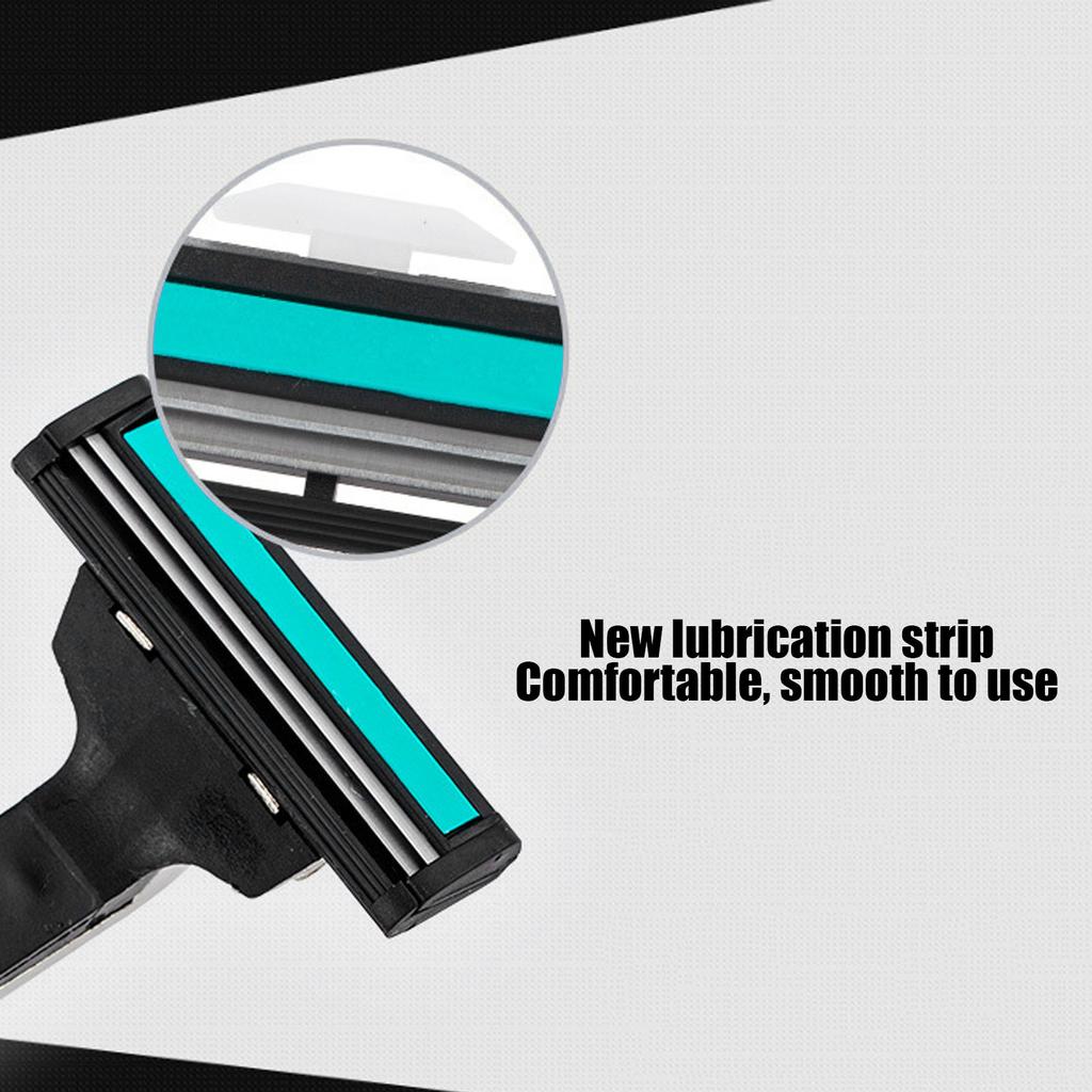 Men's Beard Shaving Clipper Hair Removing Double Layer Safety Beard Trimmer with 20 Blades