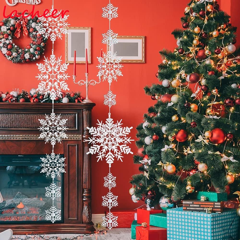 3pcs Christmas Tree Tree Attractive White Snowflake Home Decoration